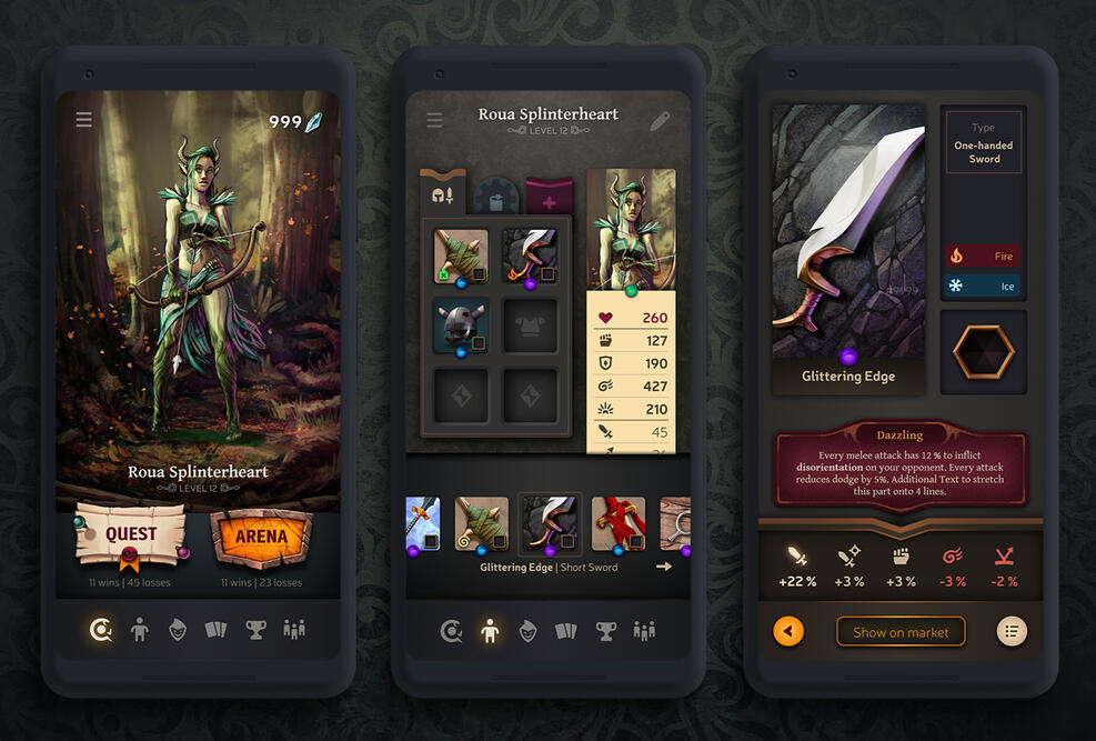 AdaQuest Screens